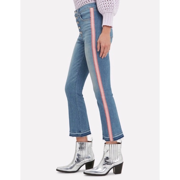 VERONICA BEARD CAROLYN 10” BABY CUT TUXEDO JEANS - Picture 4 of 8